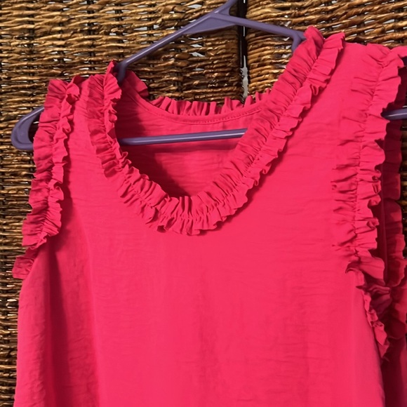 Pink Ruffle Top - Picture 2 of 5